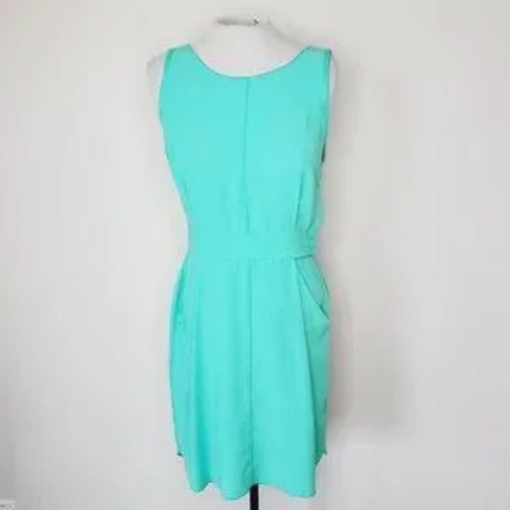 Aritzia Wilfred Teal Midi Open Back Dress